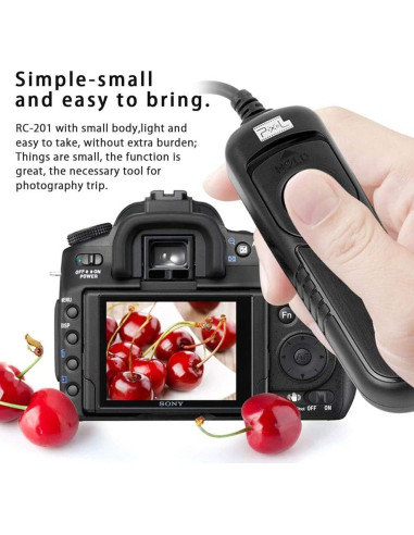 Cable de liberación de obturador remoto Pixel E3 para Canon y Fuji