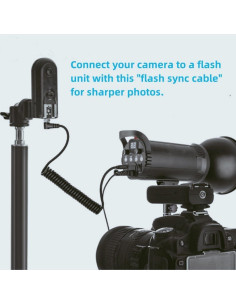 Cable de Sincronización Flash Keabroir 2.5mm a 3.5mm DSLR 2