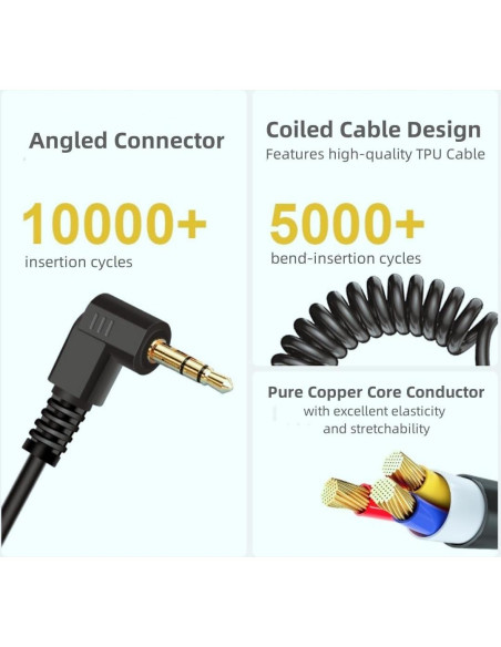 Cable de Sincronización Flash Keabroir 2.5mm a 3.5mm DSLR