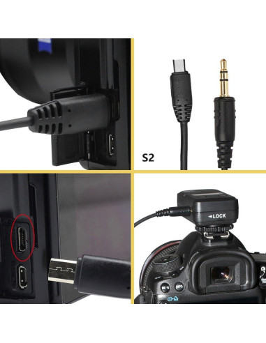 Cable de Disparador Pixel TW-283 S2 para Cámaras Sony 40cm