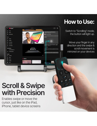 Control Remoto Bluetooth TNP con Trackpad para iPad y Mac