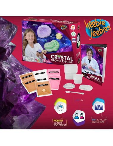 Kit de Crecimiento de Cristales Heebie Jeebies - 3 Formas para Niños 8+