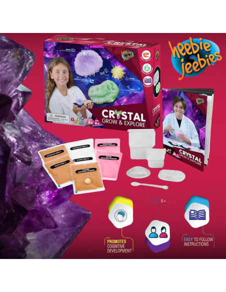 Kit de Crecimiento de Cristales Heebie Jeebies - 3 Formas para Niños 8+