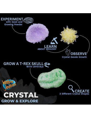 Kit de Crecimiento de Cristales Heebie Jeebies - 3 Formas para Niños 8+