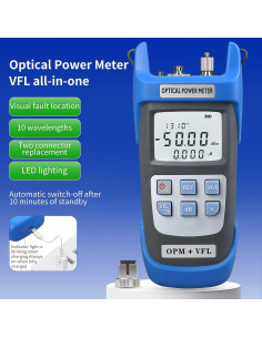 Medidor de Potencia Óptica Recargable Sumchan OPM-VFL15KM 15km 2