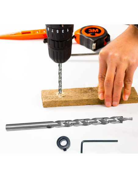 Broca de 9.5 mm VELNUT con collar de parada 16.5 cm 2 piezas