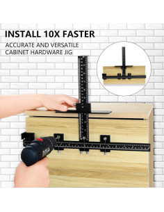 Plantilla de Hardware de Gabinete Vicrays - Aluminio Negro 2