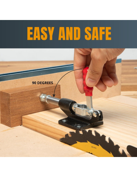 Abrazaderas de Palanca POWERTEC 4PK 305CM 227kg Hierro Dúctil