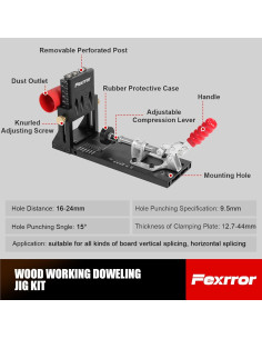 Kit de Plantilla de Agujeros de Bolsillo Fexrror 56 Pcs Aluminio 2