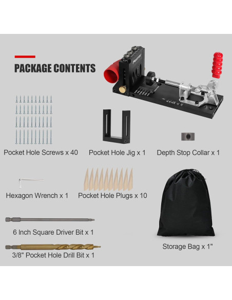 Kit de Plantilla de Agujeros de Bolsillo Fexrror 56 Pcs Aluminio