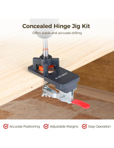 Jig de Bisagra Oculta OMISTAR con Abrazadera Rápida 35 mm 2