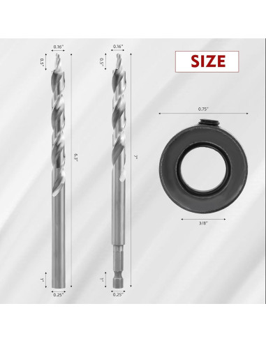Broca de Agujero de Bolsillo RENYU 3/8" y 1/4" Hexagonal