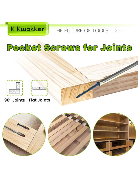 Kit de Tornillos de Agujero de bolsillo K Kwokker 670 Pcs