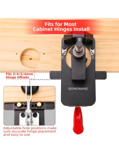 Plantilla de Bisagra Oculta GOINGMAKE S1 35 mm con Abrazadera 2