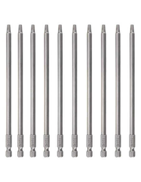 Juego de 10 Bits de Destornillador Cuadrado SQ2 Rocaris 15.24 cm