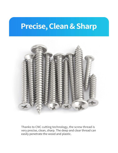 560 Tornillos Autoperforantes de Acero Inoxidable DIVANC M3-M6