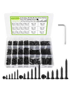 Kit de Tornillos Autoperforantes K Kwokker 512 Pcs M3 M4 M5