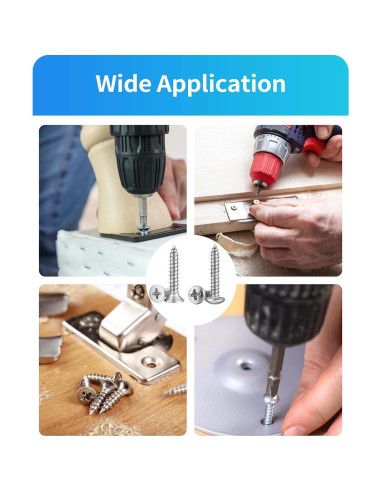 560 Tornillos Autoperforantes de Acero Inoxidable DIVANC M3-M6