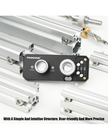 Guía de Taladro Toolcool para Perfiles de Aluminio M6 M8
