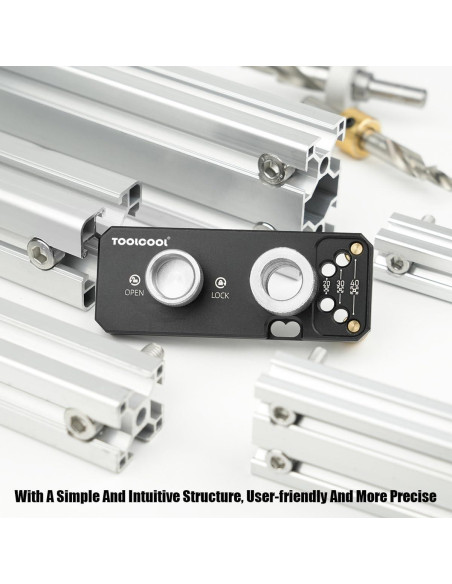 Guía de Taladro Toolcool para Perfiles de Aluminio M6 M8