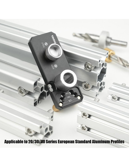 Guía de Taladro Toolcool para Perfiles de Aluminio M6 M8