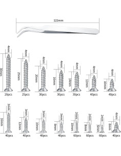Kit de Tornillos Autoperforantes para Madera Qiwuhai 595 Piezas 2