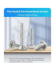 Conjunto de Tornillos Autorroscantes DIVANC 580 Piezas M3/M4/M5/M6 2