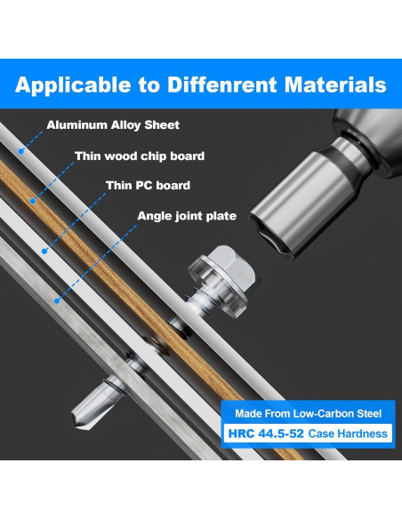 Kit de Tornillos Autoperforantes FMhotu 300 Piezas para Metal