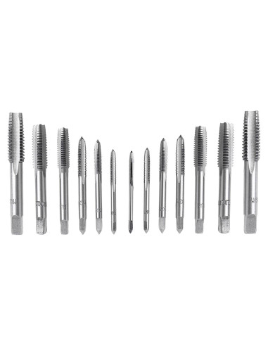 Juego de Machos de Rosca Métrica QISF M3-M12 14 Piezas