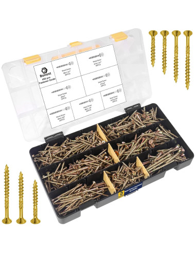 Kit de Tornillos de Madera Bonost 450 Piezas Variados