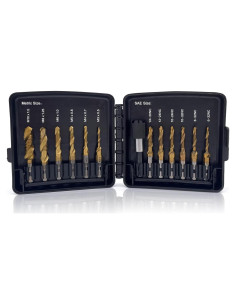 Juego de Brocas y Machos DKIBBITH 13 Piezas Métricas y SAE