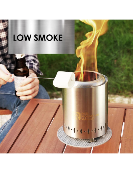 Hoguera de Mesa Red Mountain Valley Portátil Acero Inoxidable