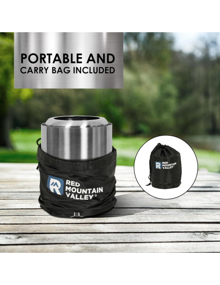 Hoguera de Mesa Red Mountain Valley Portátil Acero Inoxidable