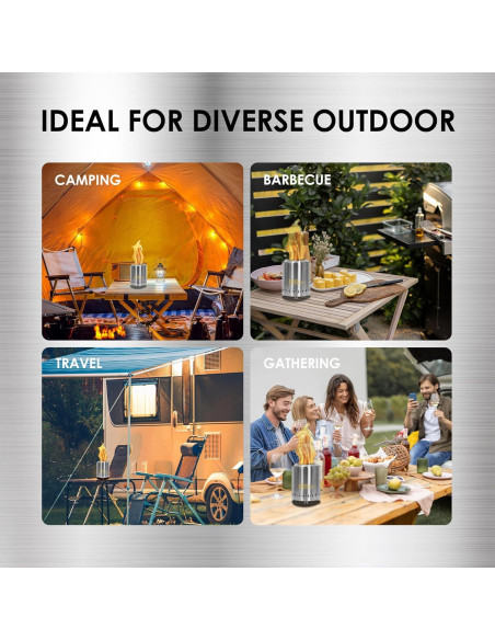 Hoguera de Mesa Red Mountain Valley Portátil Acero Inoxidable