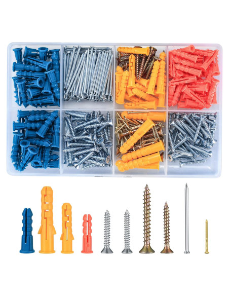 Kit de 360 Piezas de Tornillos y Anclajes PIANKEKE
