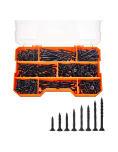 Kit de Tornillos para Paneles de Yeso Maexxna 380pcs 8 Tamaños