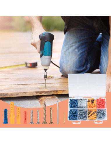 Kit de 360 Piezas de Tornillos y Anclajes PIANKEKE