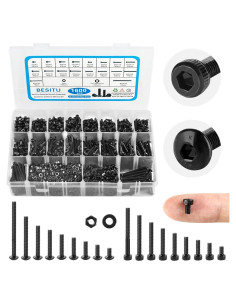 Kit de Tornillos M3 1600 Pcs Besitu - Acero Aleado 12.9
