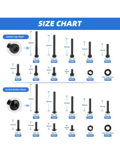 Kit de Tornillos M3 1600 Pcs Besitu - Acero Aleado 12.9 2