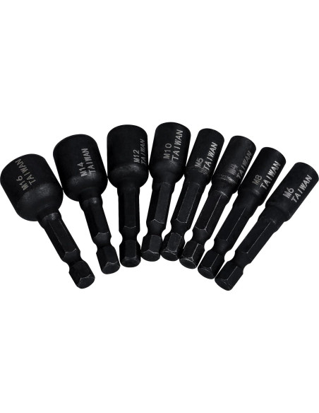 Juego de Adaptadores de Rosca Yakamoz 8Pcs M4-M16 1/4" Hexagonal