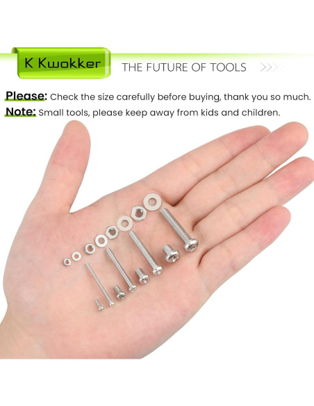 Kit de Tornillos y Tuercas K Kwokker 1315Pcs M2 M3 M4 M5