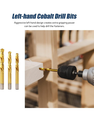 Juego de 49 Extractores de Tornillos y Brocas PTSTEL