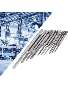 Juego de Machos de Rosca de Mano Vikye M1 a M3.5 - 10 Piezas 2