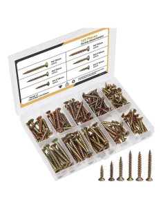 Juego de 165 Tornillos Autoperforantes Phillips 1.6-3.49 cm