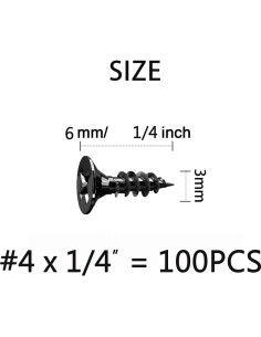 Tornillos de Madera M3 LERNOU 6mm Autoperforantes 100pcs 2