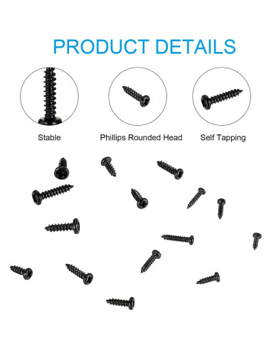 Kit de 750 Tornillos Pequeños M1-M1.7 HanTof - Acero al Carbono