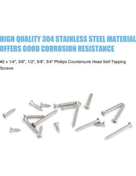 Kit de Tornillos Autoperforantes DYWISHKEY 246 Piezas Acero Inoxidable