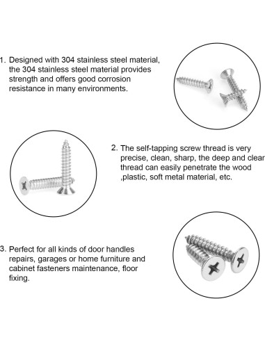 Kit de Tornillos Autoperforantes DYWISHKEY 246 Piezas Acero Inoxidable