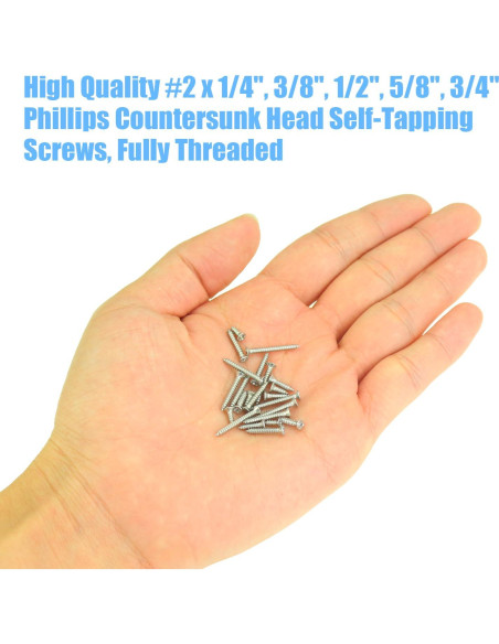 Kit de Tornillos Autoperforantes DYWISHKEY 246 Piezas Acero Inoxidable