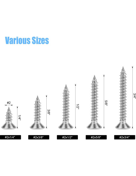 Kit de Tornillos Autoperforantes DYWISHKEY 246 Piezas Acero Inoxidable